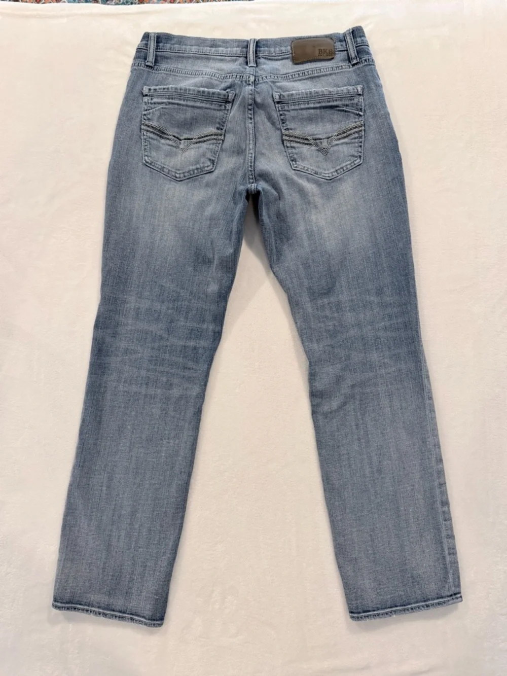 BKE Mason Straight Leg Jeans 32x30 Light Wash Stretch Denim
